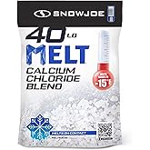 Snow Joe Snow & Ice Melter, Calcium Chloride Blend Pellets, Non-Staining Melt, 40 Lb Bag - Ice Remover for Driveway, Concrete