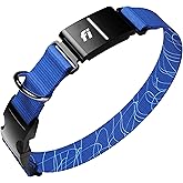 New Fi Series 3+ Smart Dog Tracker Collar [6 Month Membership Included] GPS Tracker for Dogs with Health & Behavior Monitoring, Escape Alerts, Waterproof, LED, Apple Watch Compatible (Blue, Large)