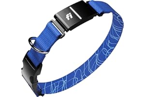 New Fi Series 3+ Smart Dog Tracker Collar [12 Month Membership Included] GPS Tracker for Dogs with Health & Behavior Monitoring, Escape Alerts, Waterproof, LED, Apple Watch Compatible (Blue, Large)