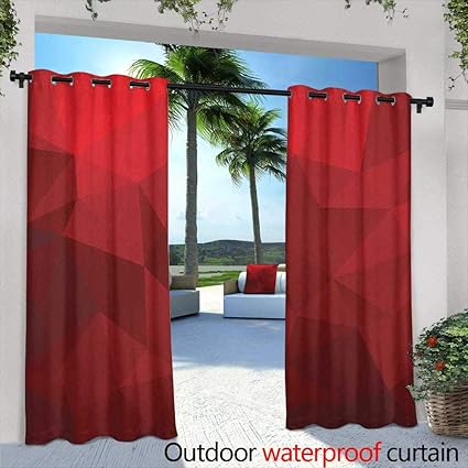 Amazon Com Loveeo Red Curtains For Bedroom Triangular