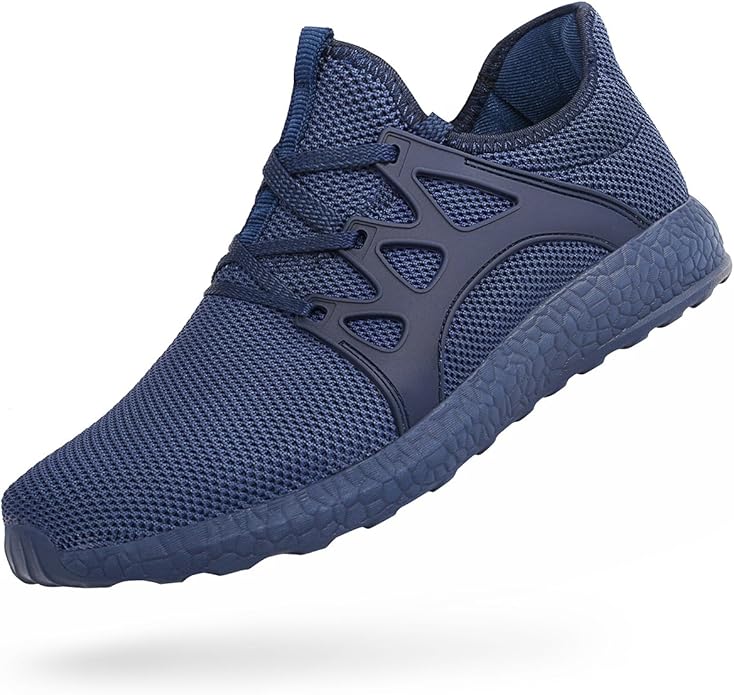 Feetmat Men Sneakers Breathable Lightweight Running Gym Shoes Blue 10.5