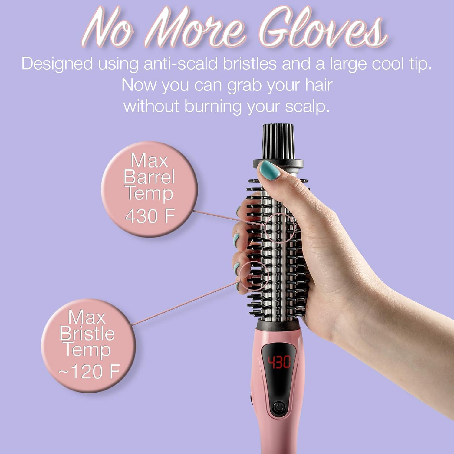 Heated Styling/Curling Iron Brush | 3-in-1 Ceramic 1 inch Ionic Hair Curler/Straightener | Anti-Scald Nylon Bristles | Free Travel Pouch | Anti-Frizz Electric Curl Wand for All Hair Types: Health & Personal Care