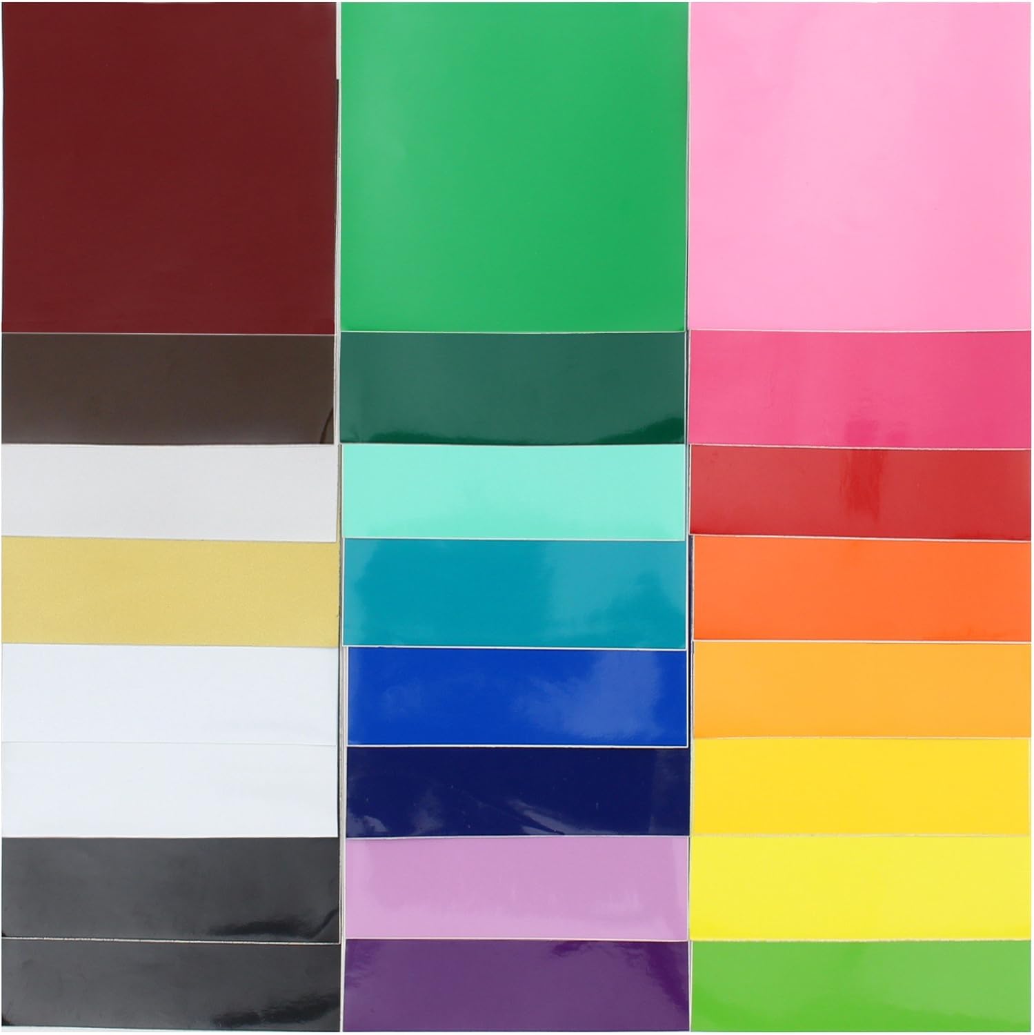 Oracal 651 Glossy Vinyl - 24 Pack of Top Colors - 12" x 12" Sheets: Home & Kitchen