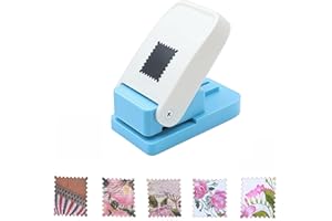 WSYHOMIE 1X0.8inch Rectangular Postage Stamp Punch Ware Rectangle Craft Lever Punch Handmade Paper Punch for Crafting Scrapbooking Cards,DIY Cards Making