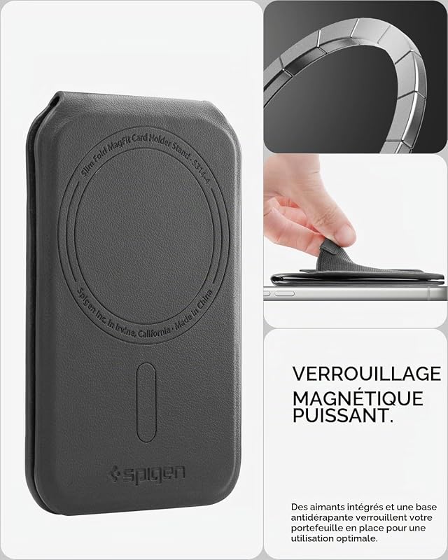 Slim Fold MagFit Porte Carte MagSafe [Jusqu’à 12 Cartes]