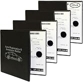 W4W Auto Registration Insurance &amp; ID Card Holder - 4 PACK - Perfect for any Car, Truck, Motorcycle, Trailer or Boat - Strong Closure, Men &amp; Women