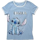 Disney Girl's Lilo & Stitch Ohana Front and Back T-Shirt