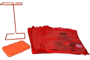 SP SCIENCEWARE SP Bel-Art Poxygrid Bench-Top Biohazard Bag Holder Kit; Includes 100 Polyethylene 8¹/₂ x 11 in. Bags (F13193-0500)