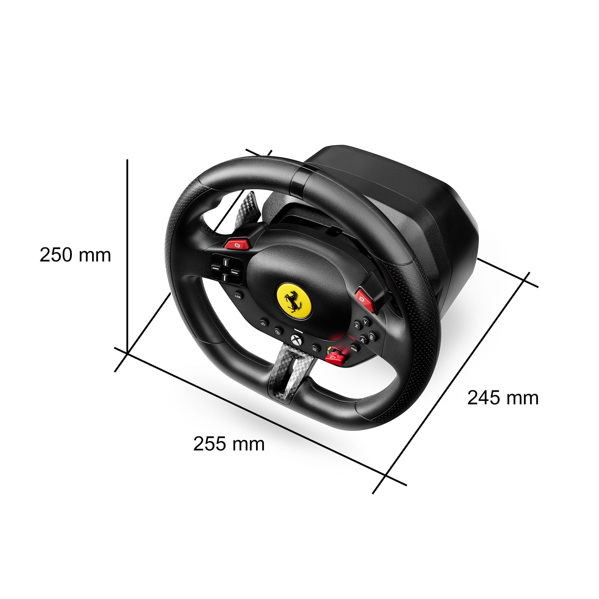 Thrustmaster T98 Ferrari 296 GTS – Offizielles Ferrari Rennlenkrad & Pedal-Set für Xbox Series X|S, Xbox One & PC – Bungee-Cord-System, Magnetische Pedale, Manettino-Wahlschalter 6