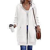 Zeagoo Women's Zip Up Hoodies Long Sleeve Long Tunic Sweatshirts Oversized Fleece Casual 2025 Fall Jacket Coat with Pocket