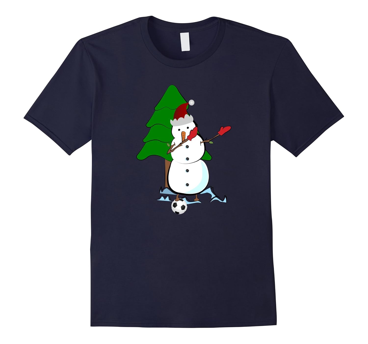 Funny Snowman Christmas Dabbing Soccer Shirt Kids Men Women-ANZ