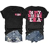 hohololo Nurse Shirts for Women School Nurse Tshirt Work Nurse Day Gifts Short Sleeve Nurse Era Tops