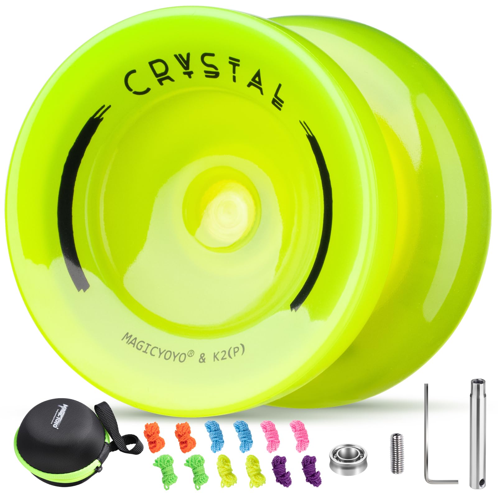 MAGICYOYO Responsive YoYo for Kids 8-12 or Above, CRYSTAL Yoyo K2 Glow YoYo in the Dark, 2 in 1 Responsive & Unresponsive Yo Yo, Finger Spin Trick Yo-Yo for Advanced Player — image 1