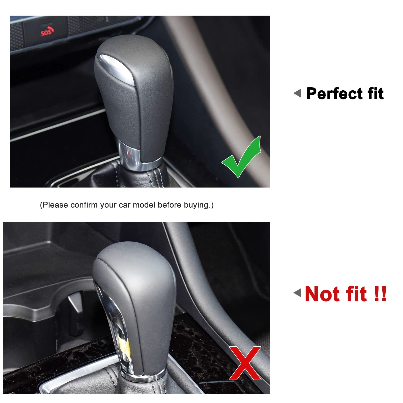 ANFOKAS Compatible with Mazda CX-5 CX-9 CX-3 6 3 Accessories Car Gear Shift Knob Cover Trim Cap Gear Panel Gears Sporty Interior Decoration Sticker -Red