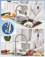 APPASO Kitchen Tap with Pull Out Spray 360° Swivel Brushed Stainless Steel view 4