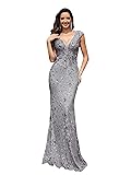Womens Sequined Long Evening Gown Glamous