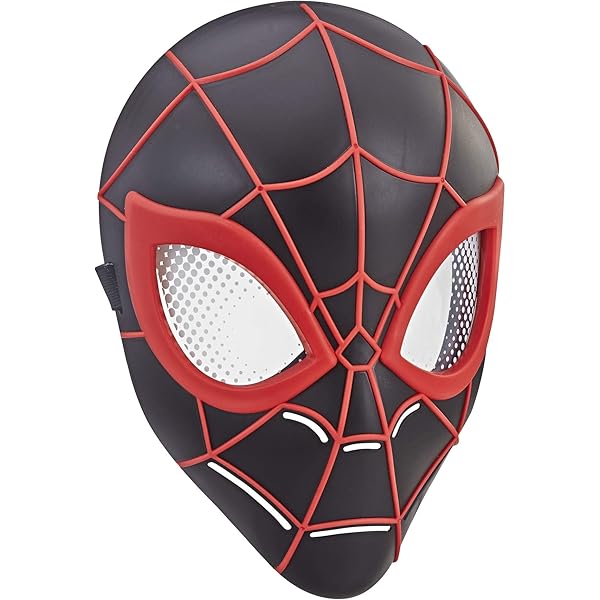 Marvel Youth Spider-Man Mask - 3D Plastic Mask with Elastic Strap