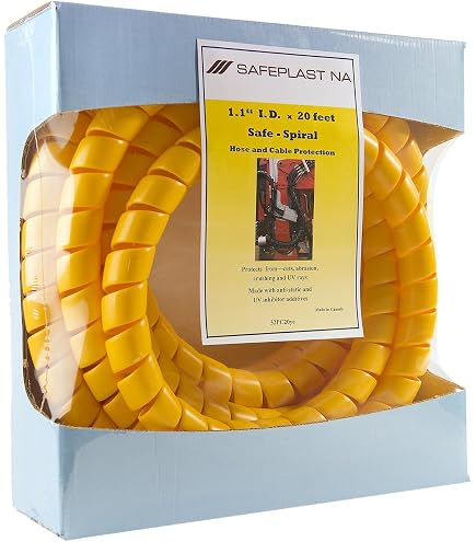 Innconee 40ft Spiral Wrap Cable Protector - 1.25" OD, Black PP Sleeving For Hydraulic & Pneumatic Hoses - View #4