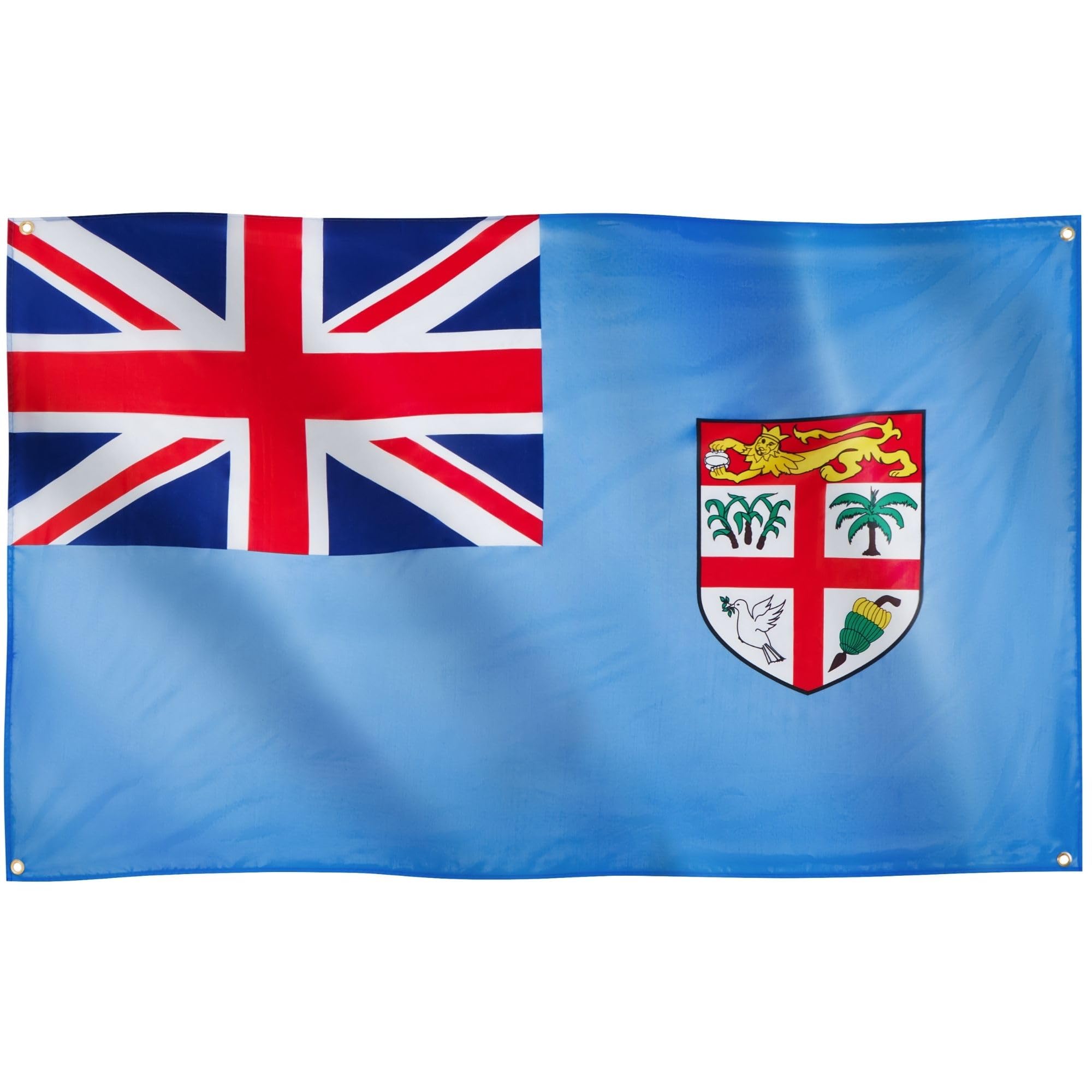 Runesol Fiji Flag, 91x152cm, 3ft x 5ft, 4 Grommets, Eyelet In Every Corner, Fijian National Flag, Premium Flags, Inside, Outside, Vivid Colours, Girmit Day — image 1