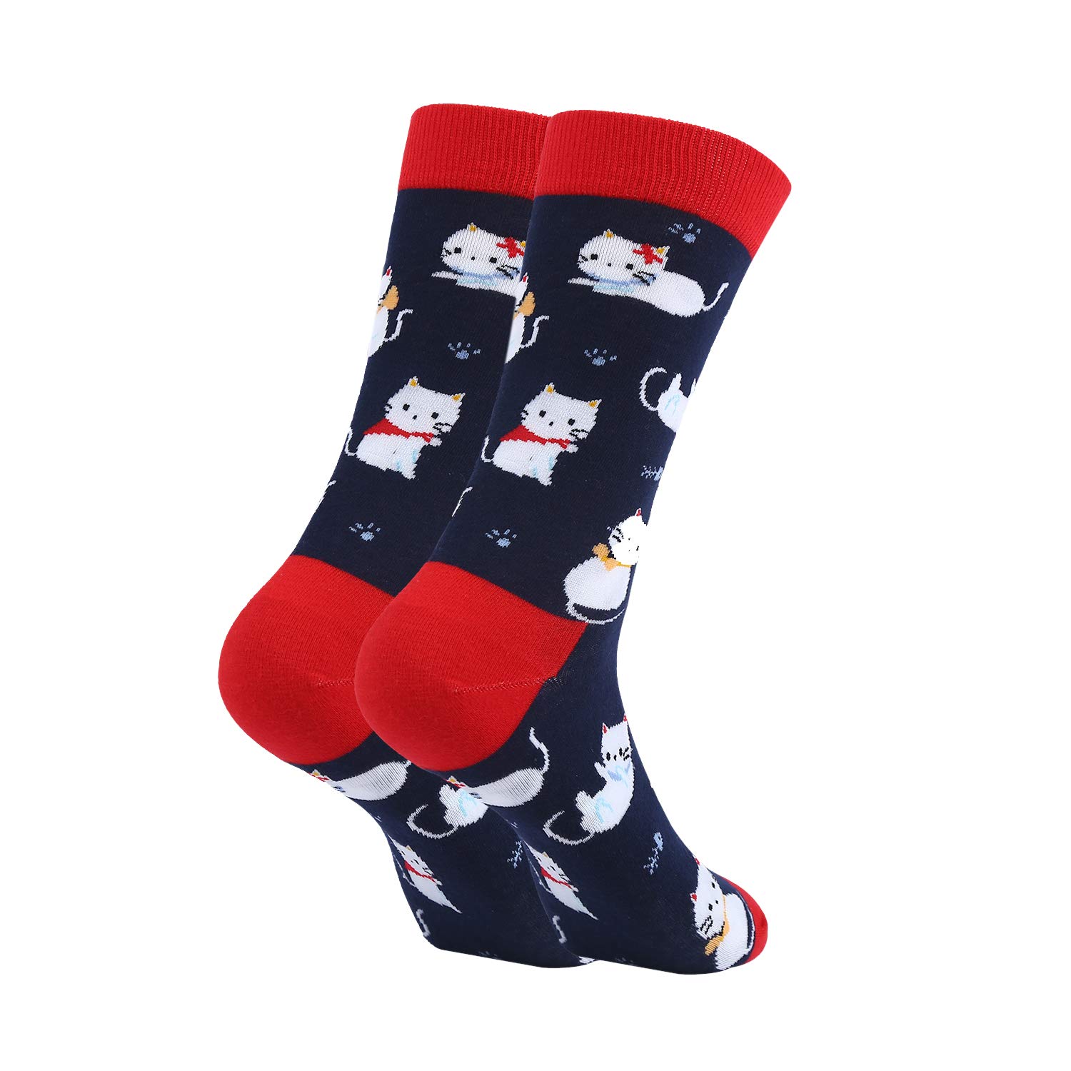Womens Novelty Crew Socks Crazy Funny Dogs Cats Casual Cute Animal Cotton Socks