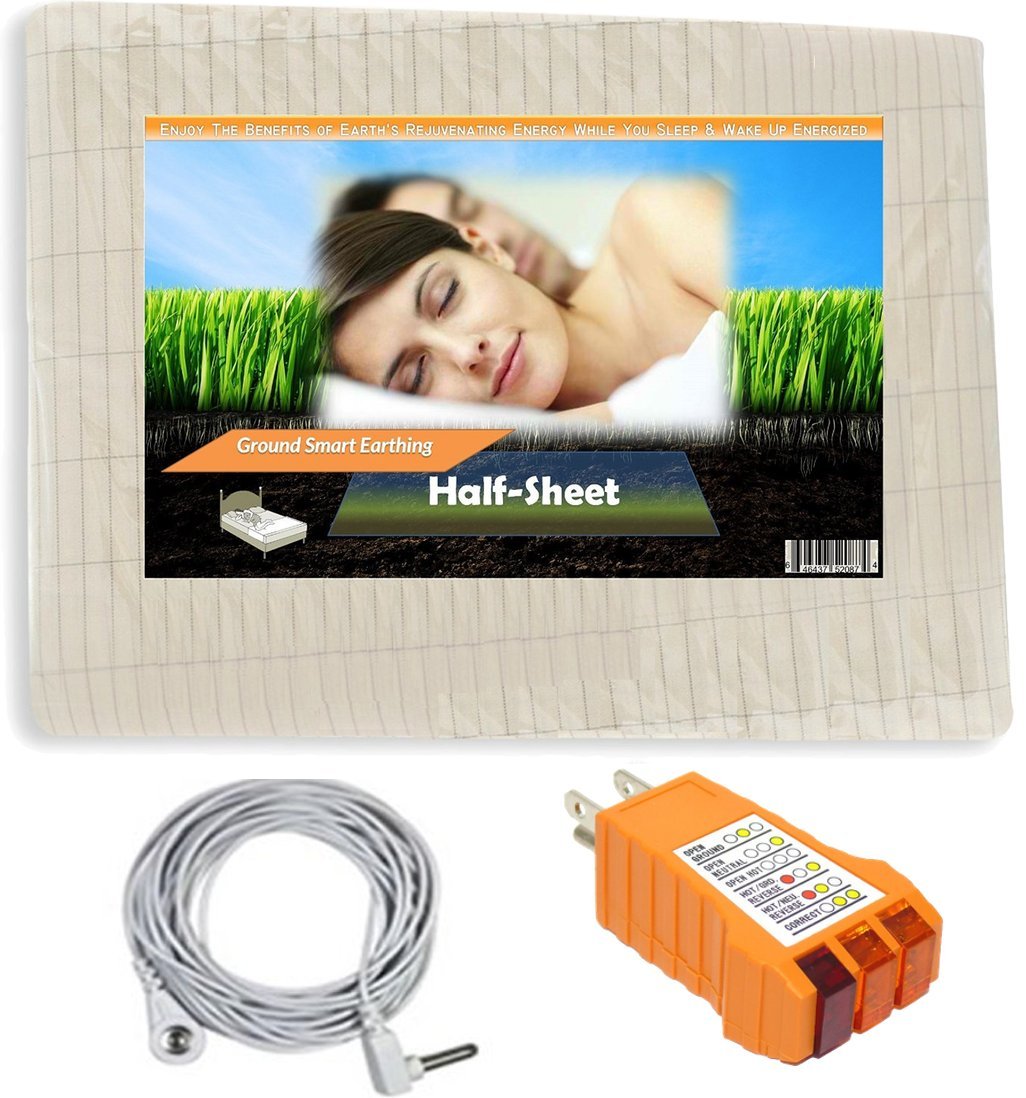Ground Smart Earthing Half Sheet by Moove; Earthing Sheets, Earthing Bedding Sheets, Grounding Sheet: More Effective Than Antiinflammatory Supplements