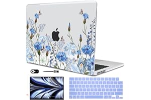 LCMOCICO Compatible with M4 MacBook Air 13.6 inch Case 2025 2024 2023 2022 A3240 A3113 M3 A2681 M2 Chip, Crystal Pattern Plas
