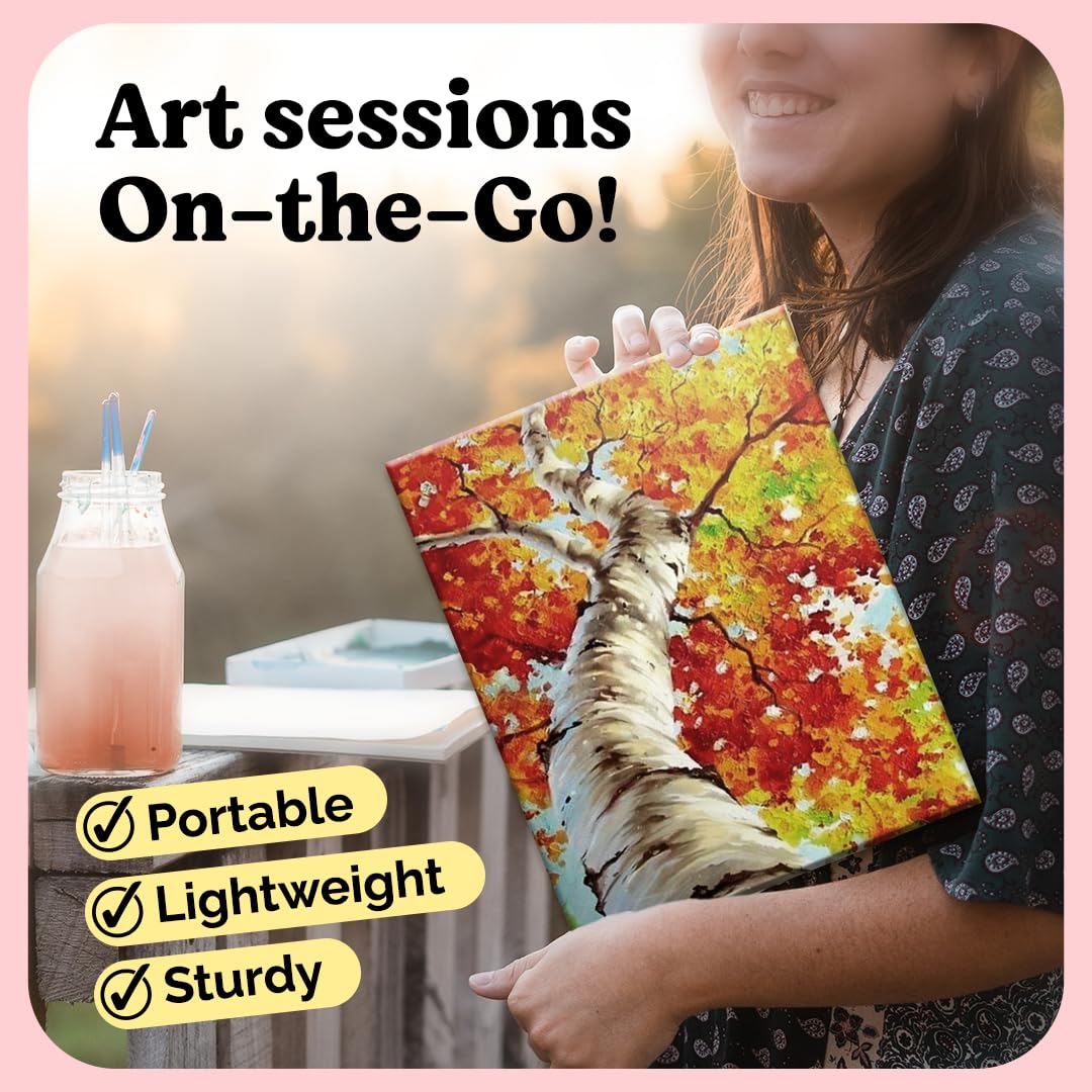 Chalkola Canvas for Painting - (20 Bulk Pack, 5x7, 8x10, 9x12, 11x14 inch) | 100% Cotton Panels, Primed Blank Canvases for Painting for Kids & Adults - Paint Canvas Boards for Acrylic, Oil, Watercolor