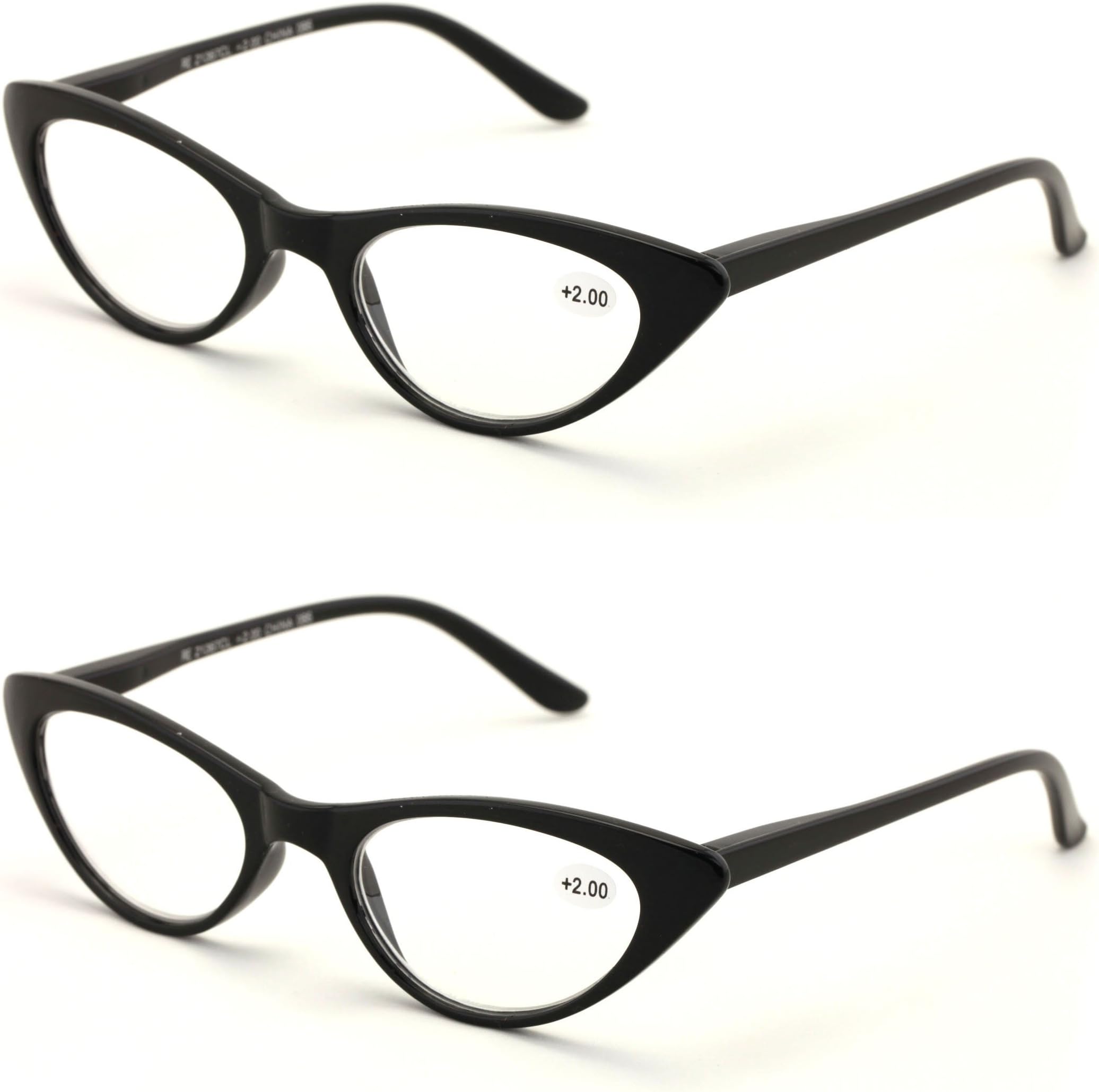 Vision World EyewearV.W.E. 2 Pairs Deluxe Female Cateye Vintage Reading Glasses Women Readers