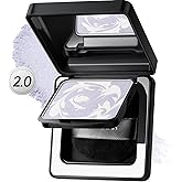 CARSLAN 2.0 Black Magnet Soft Focus Powder, Waterproof Translucent Pressed Setting Powder, 24H Longlasting Talc-Free Face Powder, Oil Control Compact Makeup,01 Blue Purple For Dry&Com Skin, 0.28Oz