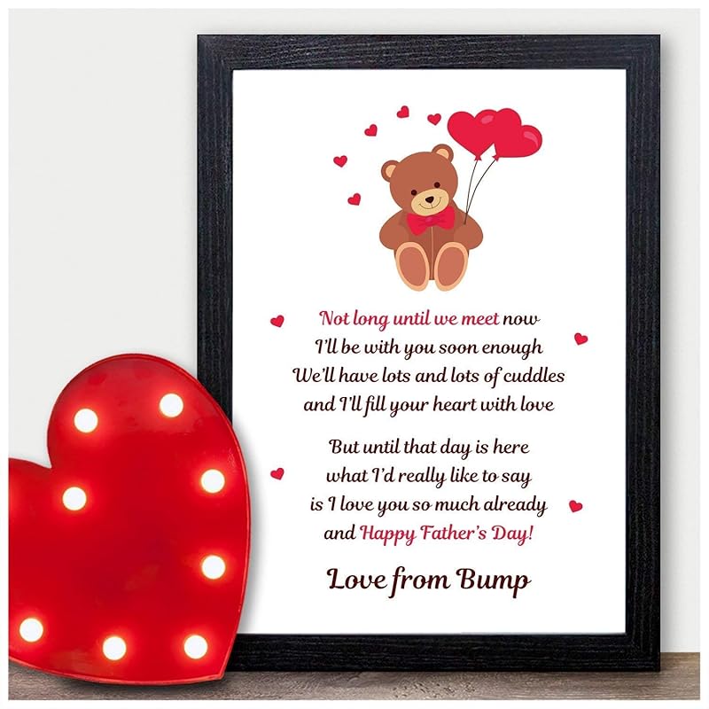 Fathers Day Gifts from Unborn Baby from the Bump Poem Keepsake 1st