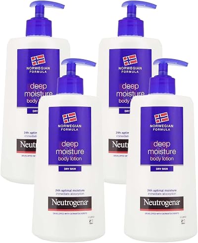 Neutrogena Deep Moisture Fast Absorbing Body Lotion 400ml Pack of 4