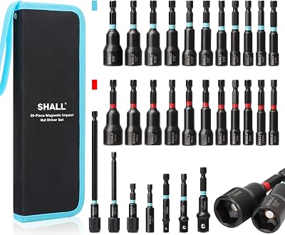 Shall 29Pcs Magnetic Nut Driver Set CR-V Steel Quick-Release Extensions