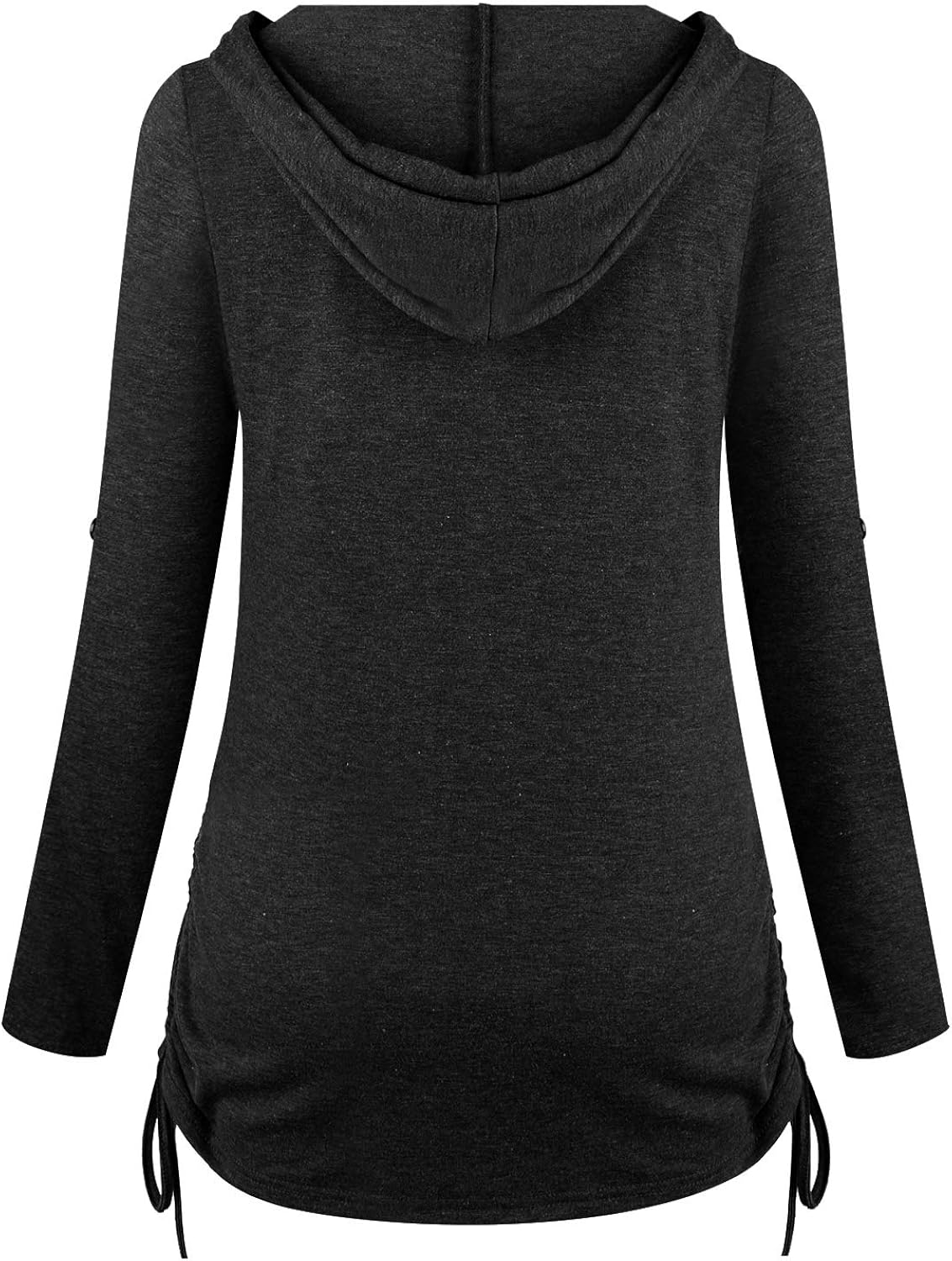 womens black tunic sweatshirt