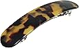 Charles J. Wahba Large (3 1/4" long) Rounded Classic Barrette - Tokyo Tortoise Color - Handmade in France