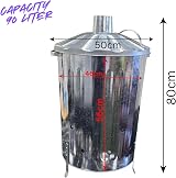 Srendi 90 Litre Galvanised Steel Incinerator with Lid and Free Shovel view 4