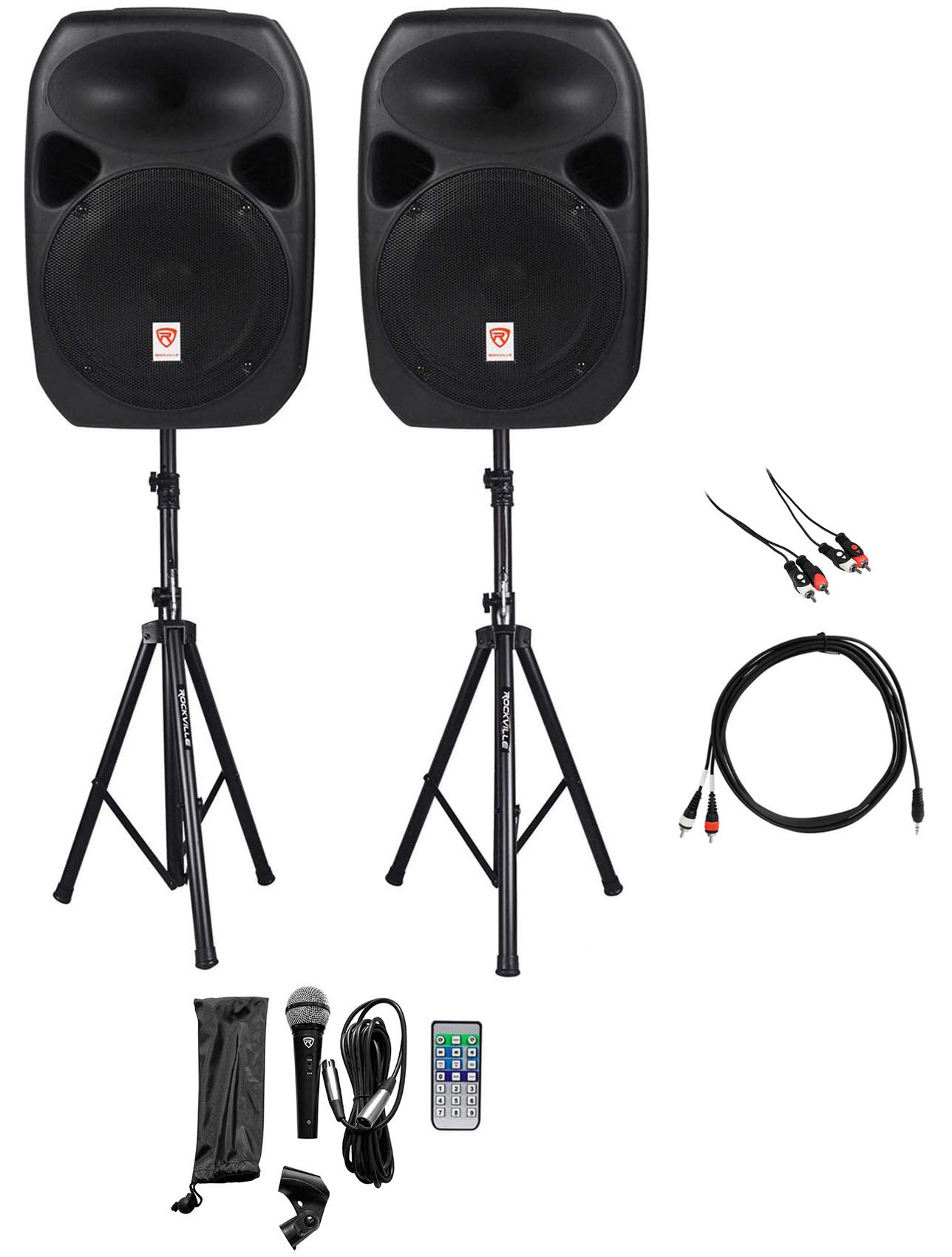 RockvilleDual 12" Android/iPhone/ipad/Laptop/TV YouTube Karaoke Machine/System