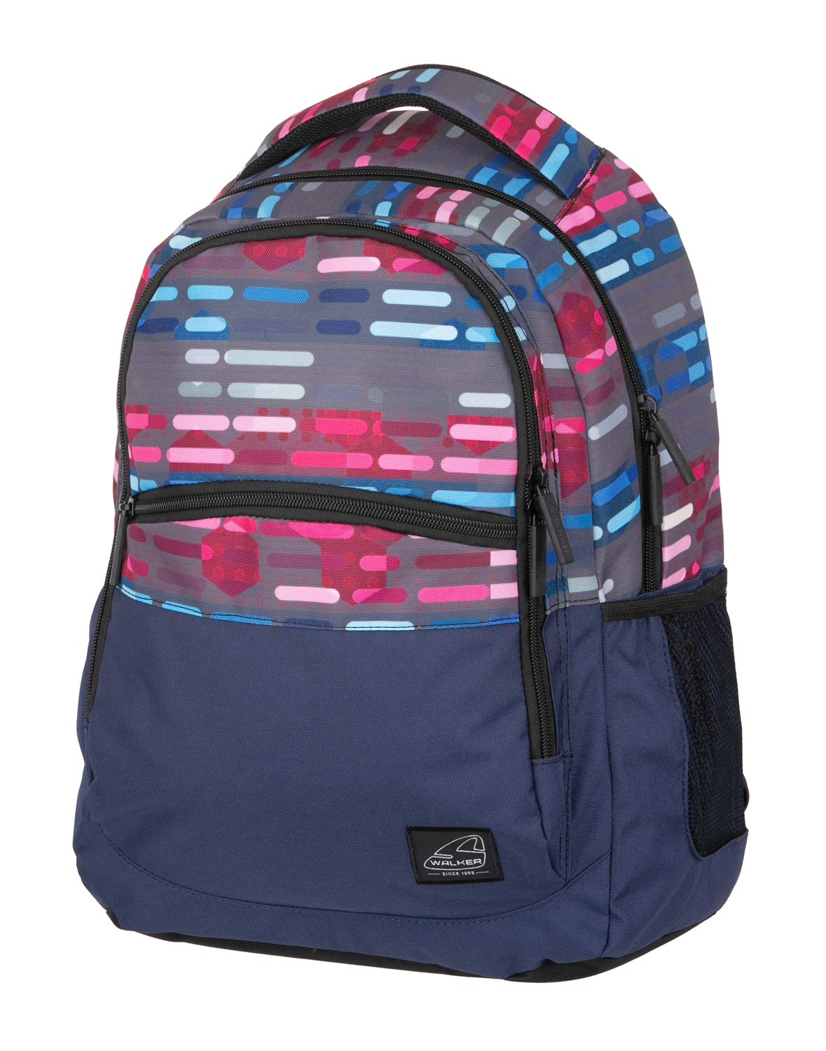 Schneiders Vienna Rucksack Base Classic, Line Blue Pink, ca. 32 x 45 21 cm, 30 Liter Casual Daypack, liters, Multicolour (Mehrfarbig)