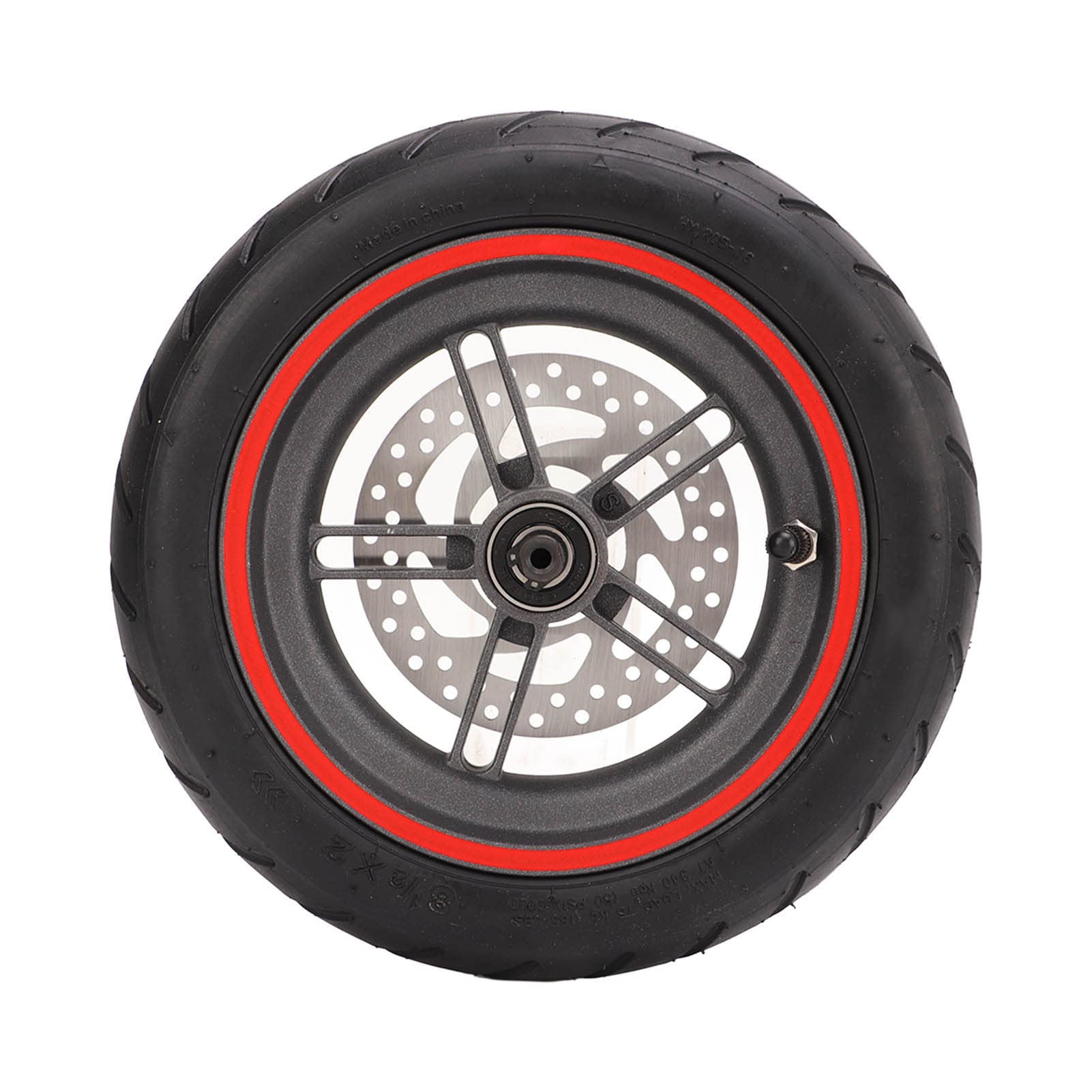 VGEBY Electric Scooter Rear Wheel Assembly, Durable Rubber Tire with 110mm Disc Brake Scooter Wheel Part for Daily Commute City Riding Short Trips