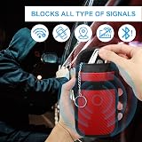 Diyife Faraday Pouch Car Keys 2 Pack RFID Signal Blocking Key Fob Red view 3
