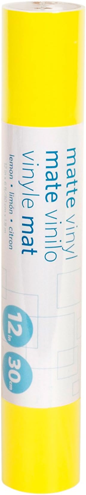 Silhouette Matte Removable Vinyl, 12" by 6', Lemon