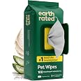 Earth Rated Dog Wipes for Paws & Butt, Deodorizing, Unscented, 100ct | Hypoallergenic, 3-in-1 Cleaning and Hydrating, for Gro