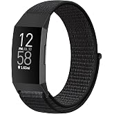 AVOD Nylon Watch Bands Compatible with Fitbit Charge 4/Charge 3/SE, Soft Replacement Wristband Breathable Sport Strap with Band for Women Men