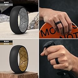 Egnaro Silicone Ring Men 1/4/5/6/7 Multipack of