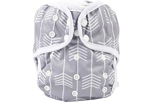 HIBABY One Size Cloth Diaper Cover Snap with Double Gusset (Arrow)