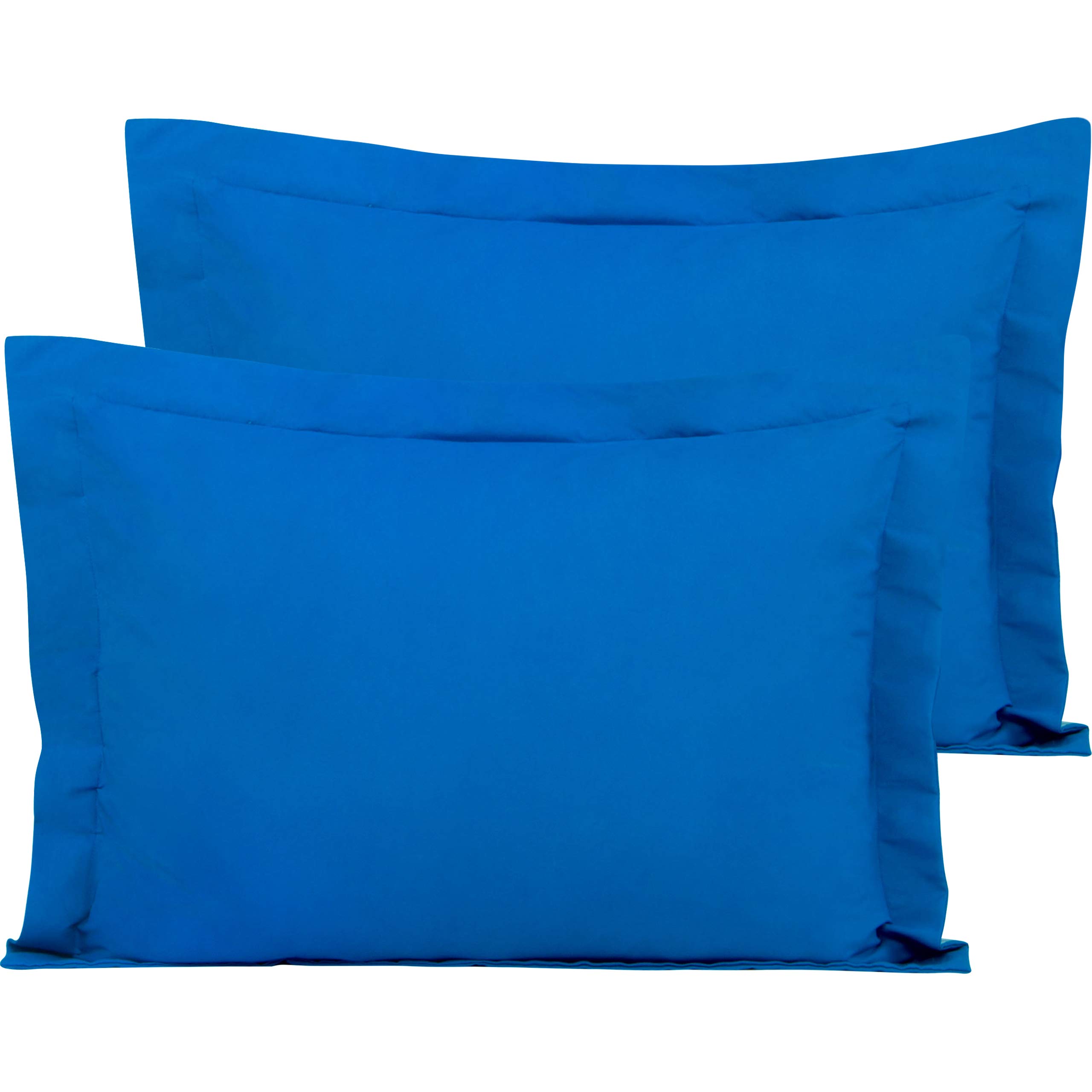 FLXXIE 2 Pack 100% Brushed Microfiber 1800 Oxford Pillowcases, Stain Fade and Wrinkle Resistant, Soft and Cozy Standard Oxford Pillow Cases | Hotel Quality Pillow Shams, Cobalt Blue, 50x75 cm