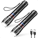 Blukar LED Torch Rechargeable 2 Pack 5 Modes Zoomable USB C Battery Indicator view 1