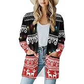 Jndtueit Fall Maple Leaf Cardigan Sweaters for Women Long Sleeve Cardigan Soft Drape Open Front Dusters V-Neck Jackets Dressy
