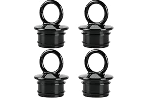 BANLIN (4 Pcs) PVC Boat Drain Plug for 1-1/2" Livewell Drain Plugs, Thru Hull Drain, 1.5 inch Thru Hull Plug, T-H Marine Drain Plug, Boat Scupper Plugs, Push in Boat Drain Plug Stopper