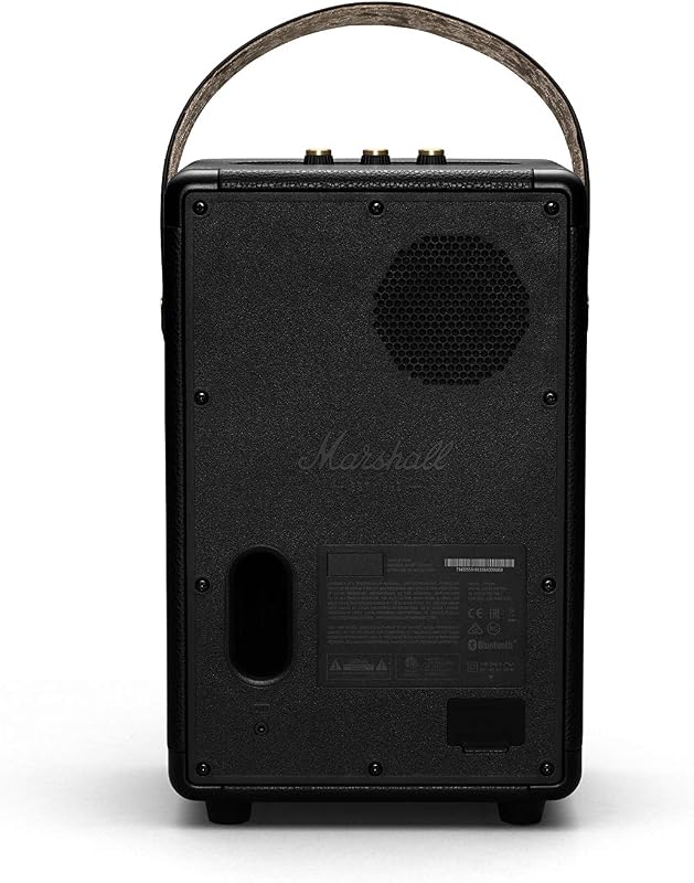 Tufton Outdoor Tragbarer Bluetooth Partylautsprecher, IPX2 wasserbeständig – Schwarz und Messing