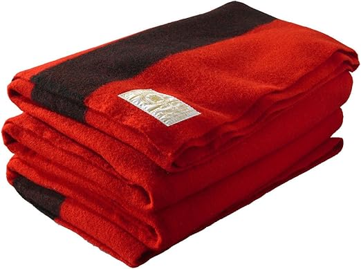 Amazon Com Hudson Bay 4 Point Blanket Scarlet With Black Stripes